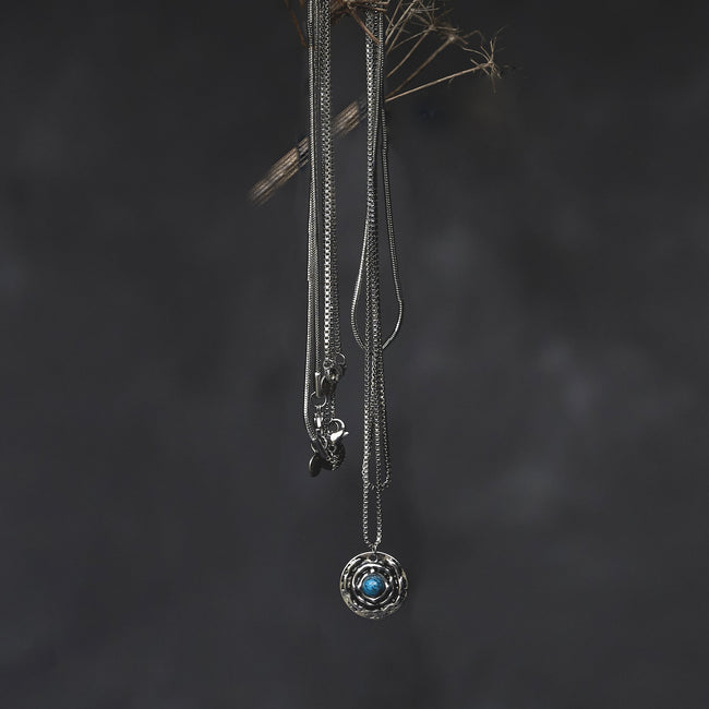 Blue Agate Necklace Set