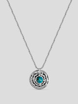 Mr Levin - Silver Necklace with Agate gemstone pendant