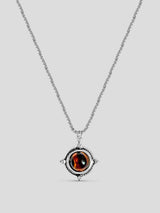 Mr Bruun - Silver Necklace with Tiger Eye gemstone pendant