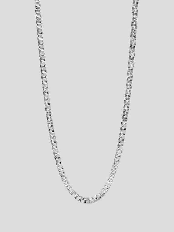 Mr Box - Silver Box Necklace