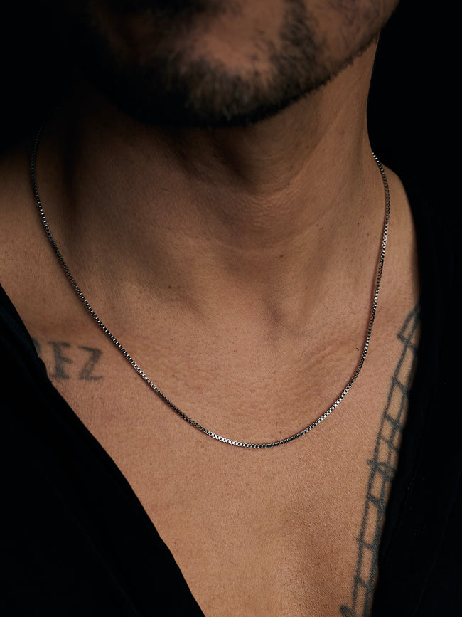 Mr Box - Silver Box Necklace
