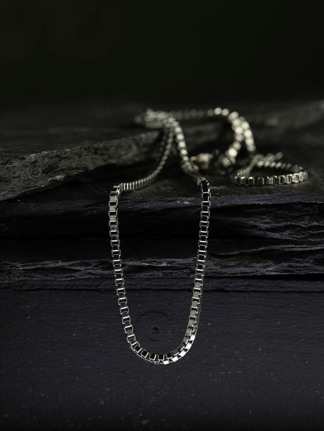 Mr Box - Silver Box Necklace