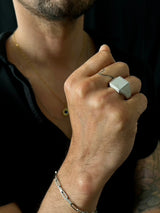 Sir Bernard - Silver Ring with Brushed and High Polished Surface