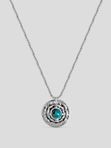 Mr Levin - Silver Necklace with Agate gemstone pendant