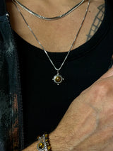 Mr Bruun - Silver Necklace with Tiger Eye gemstone pendant