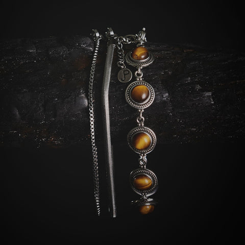 Tiger Eye Bracelet Set