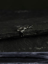 Mr Art - Silverörhängen med svarta zirkonstenar