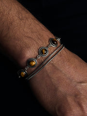 Sir King -  Bracelet with tiger eye gem stones