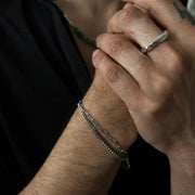 Mr Saba - Silver Paperclip Bracelet