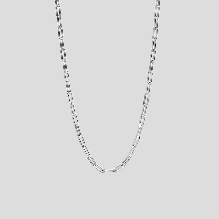 Mr Saba  - Silver PaperClip Necklace
