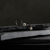 Sir Greczula - Silver Pearl Earrings, a collab between the artist Kristofer Greczula